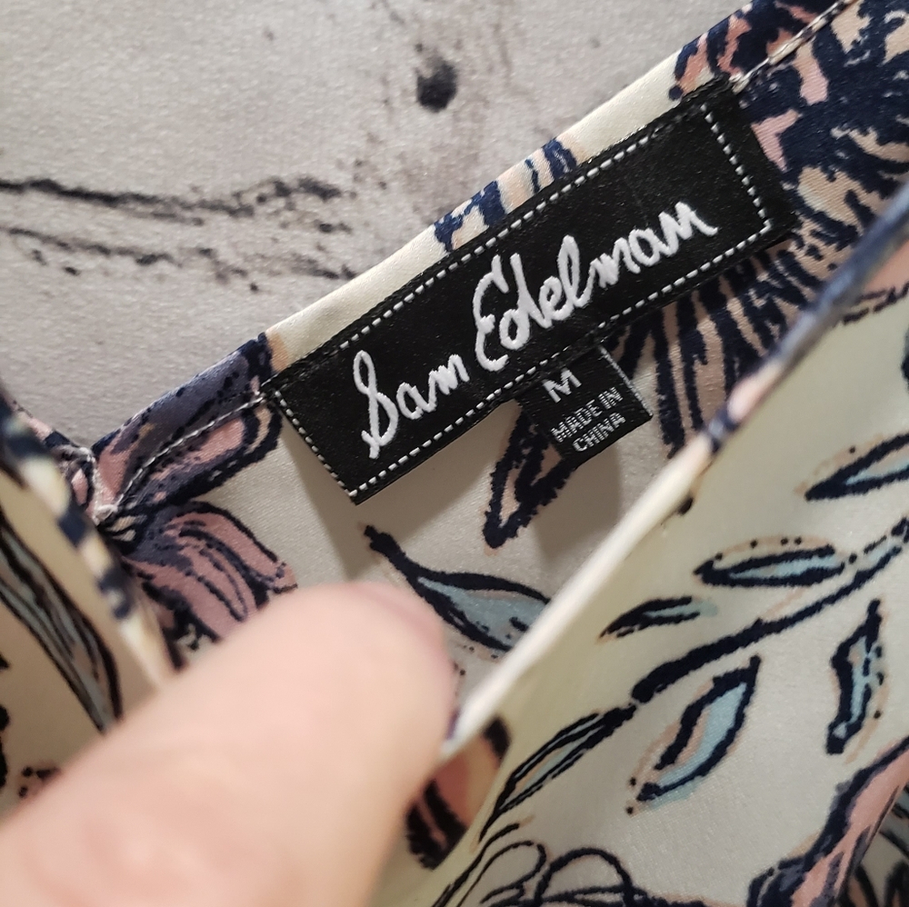 Sam Edelman Floral Strappy Top and Striped Shorts Set Lounge Wear - Picture 3 of 6